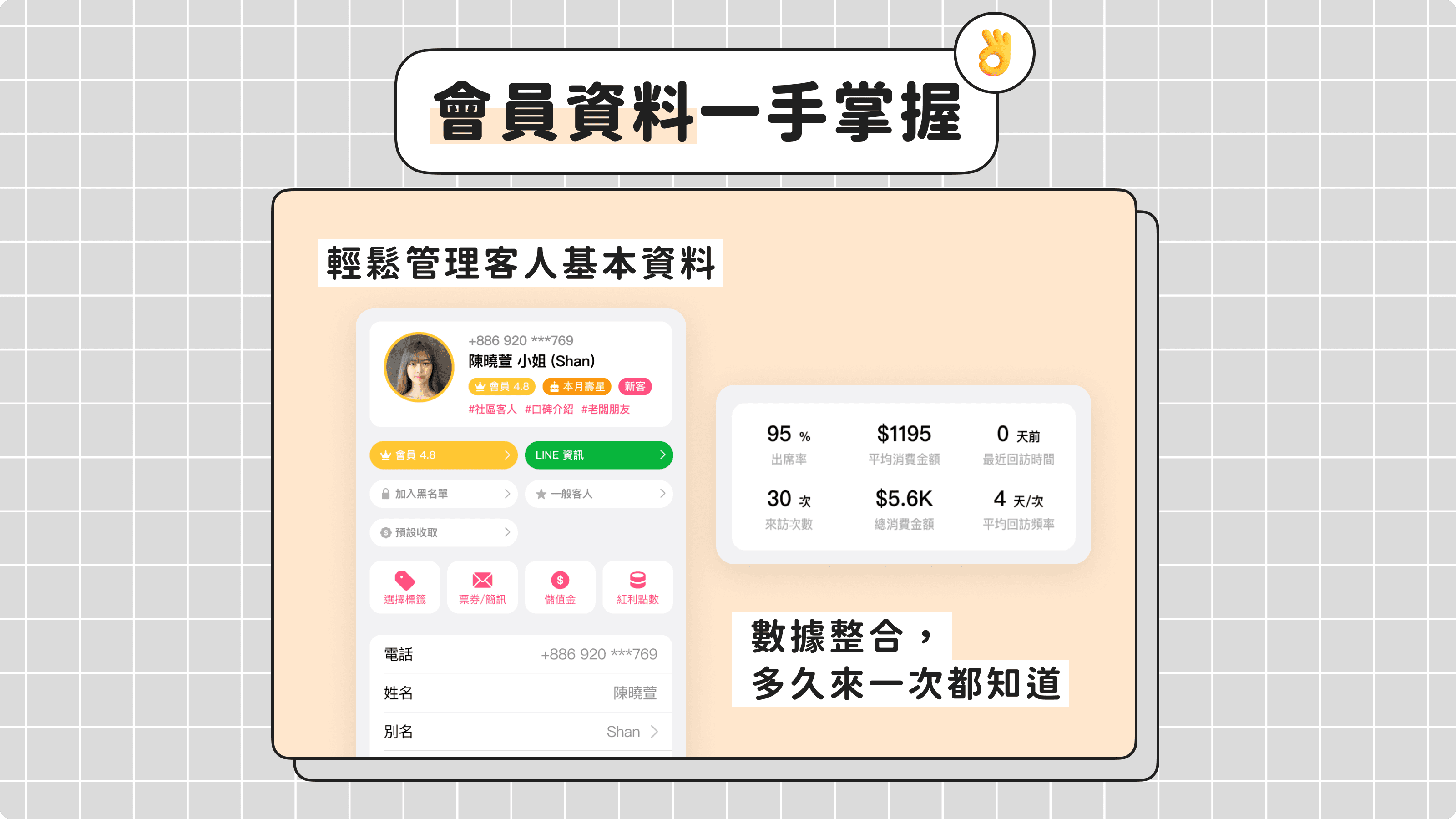 夯客會員系統,數據資料一手掌握